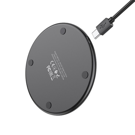 Wireless charger Hoco CW6 Pro, PD/QC 15 W 2 A, black-4