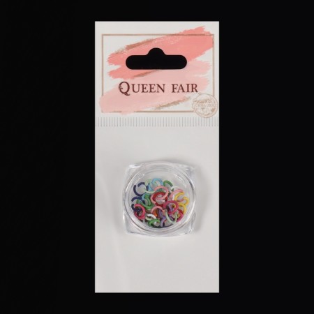 Figures for nail design "Piercing", voluminous, metal, multi -colored-5