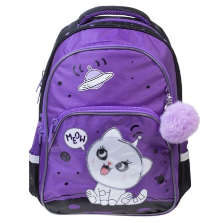 School backpack 41 x 29 x 16 cm, ergonomic back, Hatber Easy "Universe in paws" NRK_88065-1