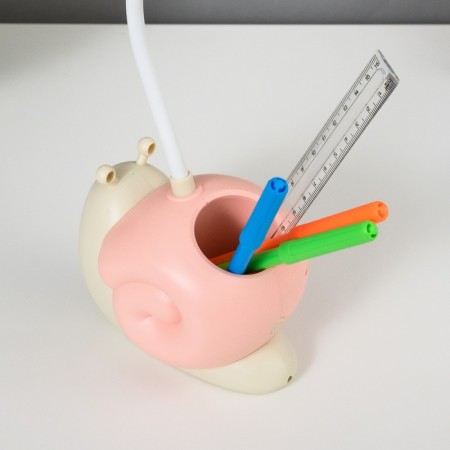 Table lamp "Snail" LED 3W USB AKB Pink 9x13x29 cm Risalux-4