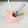 Table lamp "Snail" LED 3W USB AKB Pink 9x13x29 cm Risalux