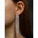Hanging earrings with rhinestones "Eternal radiance" Medusa, white color in silver