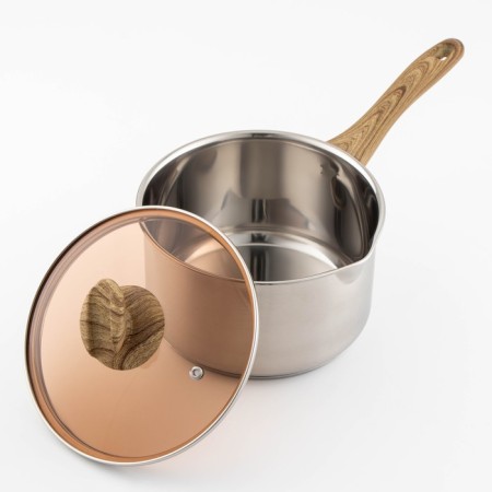 Stainless steel bucket for milk, d = 17.5, with a lid, plastic pen, 304 steel, thickness 0.5 mm, induction-1