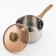 Stainless steel bucket for milk, d = 17.5, with a lid, plastic pen, 304 steel, thickness 0.5 mm, induction