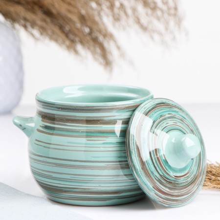 Ceramic Pikanto baking pot 0.65l / 12.5x11.5cm, rainbow mix-12