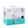 Rabbit "White", light and sound, works from batteries, white color