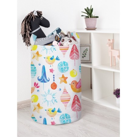 Basket for toys "Christmas tree decorations, size 40x60 cm