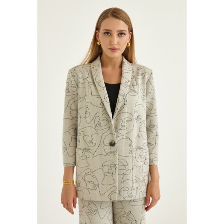 Female set: trousers, jacket, size 46-1