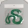 Adhesive -based decor "snake" foam glitter 8x9 cm green