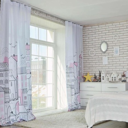 Set of curtains "Ethel" Sweet Home Rose 145*260 cm-2 pcs, 100% p/e, 140 g/m2