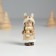 Polystone souvenir "Baby in a hat-hut, in a golden fur coat, with a wreath" 2.2x2.2x5 cm