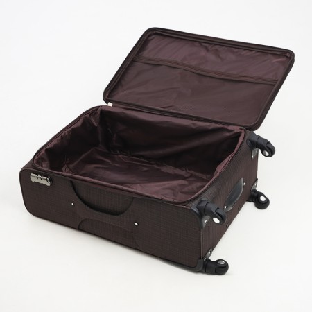 Big suitcase 28 ", a lightning department, code castle, 4 wheels, 2 outer pockets, brown color-8