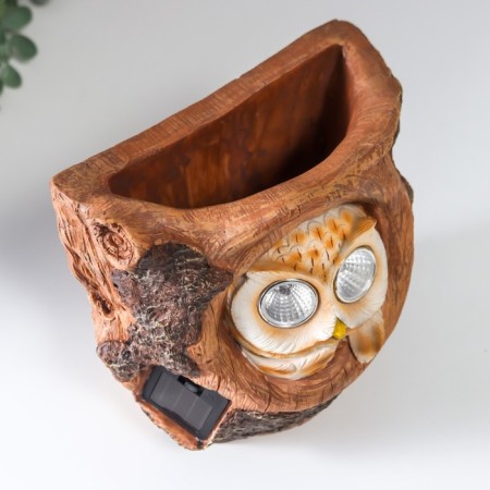 Souvenir Polystone Light "Little Filin in the hollow" from the solar battery 17x12.5x18 cm-4