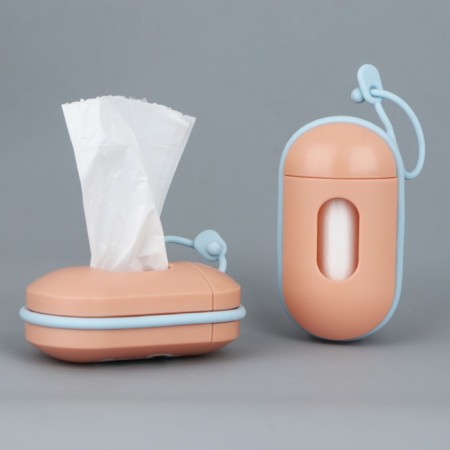 Container with packets for cleaning the dog "Life is beautiful", color peach color-4