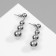 Earrings Plastic "Beads" to reduce, silver color