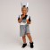 Carnival suit Bunny Gray with a muzzle, p/overalls, dressing with ears, plush, pr30, p110-1