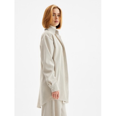 Women's shirt (1), minku, gray-beige color, river 42-2