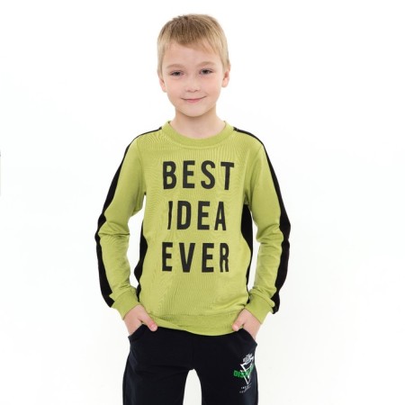 Svitshot for a boy, light color, height 134 cm