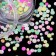 Rhinestones for "neon" decor, multi -sized, glow in the dark, multi -colored