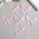 Decor for creativity Textile Embroidery "Butterfly Pink-Siren" double wings 5x6.3 cm