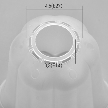 Universal "Flower" E14/E27 Transparent 14x14x13cm-1