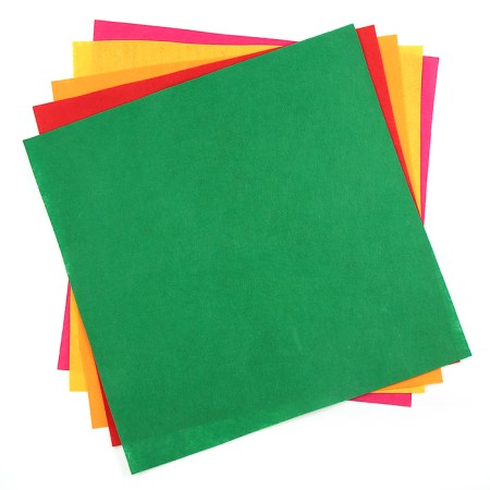 Set of flap for needlework felt, thickness 1 mm, 5 colors, 50 × 50 cm