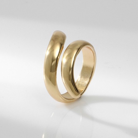 Ring Metal "Trend" curl, color gold, size 18-2