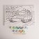 Picture on numbers for children "Tank", 20 x 30 cm