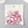Decor for creativity plastic "Rhinestones heart. Light pink" set of 30 pcs 2.5x2.5 cm