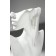 Hanging earrings with rhinestones "Waterfall" bunch, white color in silver