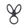 Triple Ring on the A-Toys Kraken penis, silicone, black color, 10 cm