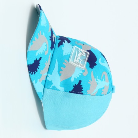 Children's cap for the boy "Dinosaurs", Blue color, rr 52-54, 5-7 years old-2