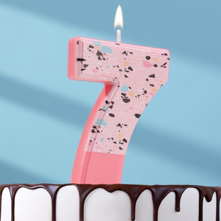 Candle for the Mosaika cake, number "7", pink
