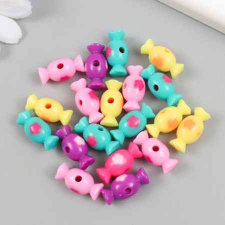Busins ​​Plastic "Candy with Flower" Gloss Mix 2x1.4x1.4 cm set 20 g