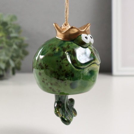 Ceramics bell "Royal Frog" 7.8x8.9x9.6 cm-1