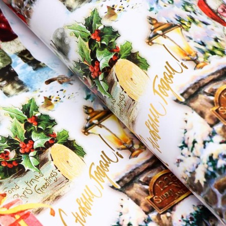 Glossy packaging paper "Preparation for the holiday", 70 x 100 cm-2