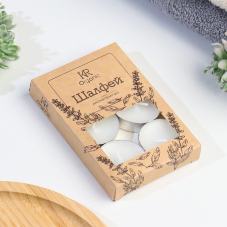 Aromatic tea candle 6 pcs. In under the box, "sage"-3