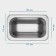 Gastrootiness 1/9 of stainless steel, 150 mm, 17.6 × 11.2 × 15 cm, thickness 0.8 mm