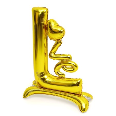 Foil ball 40 “Love in one letter”, gold, under the air-1