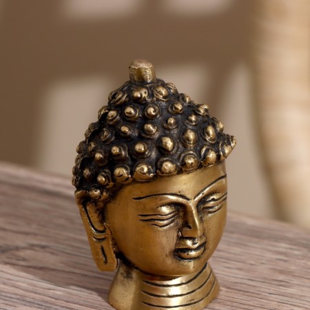 Souvenir "Buddha's head" Brass 8 cm-1