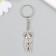 Metal keychain "Cicada" silver 1.5x3.6 cm