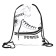 A bag for shoes 460 x 340 mm, silk -screen, reflective elements, phoenix "sneakers"