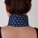 Self -heating bandage for the neck, 14 × 18 × 0.5 cm, blue color