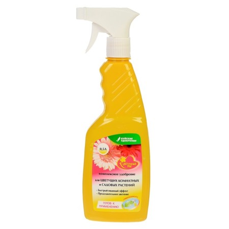 Fertilizer complex "violent fertilizers", liquid, "miracle spray" for flowering indoor and garden plants, 0.5 liters