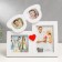 Photo frame plastic in 4 photos 6x6, 9x9, 10x15 cm "White Glasses" 28x27 cm
