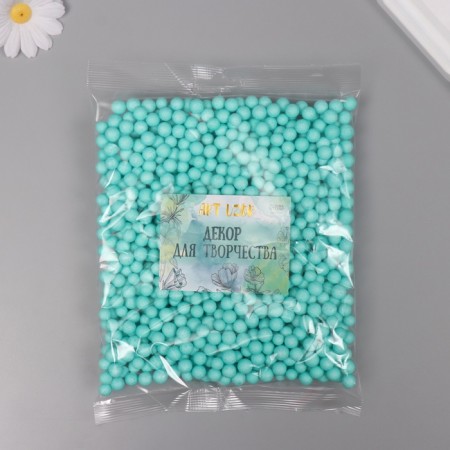 Decor for creativity Foam "Assorted balls" turquoise set 10 grams-2