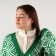 Collar false stand, openwork, neck diameter = 46 cm, 33 × 25.5 cm, ivory color