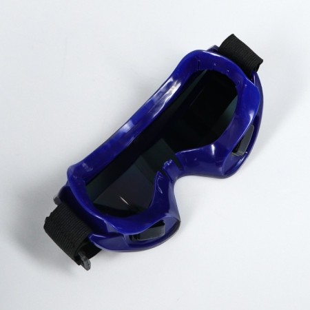 Glasses-mask for motorcycle driving, chameleon glass, blue-2