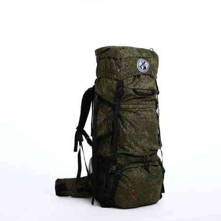 Tourist backpack, TAIF, 100 L, cord department, 2 outer pockets, green color