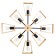Brussels 26 cm chandelier, D 75 cm, 8x60W E27
